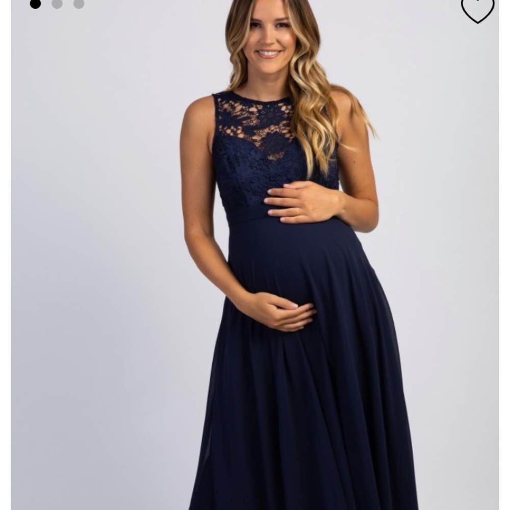 PinkBlush Maternity Navy Gown